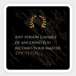 Epictetus on Anger Management Sticker